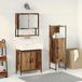 Maison Exclusive - Armoire de salle de bain avec étagères, 3 pièces, marron, bois composite
