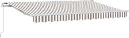 vidaXL Parasol manuel 4 x 3 m gris clair et blanc rayé