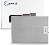 AllSpares Metaalfilter voor afzuigkap - Geschikt voor Bosch Siemens Whirlpool I.KE.A. - 380x283x8mm
