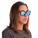 REVO WATSON Zonnebril - Zwart, Blauw, Kunststof, Vierkant, Mannen