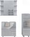 Vicco Meuble de salle de bain Ilias, Blanc Laqué brillant, 3 pièces