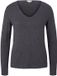 Tom Tailor Gebreide trui met V-hals Maat XS evident anthracite melange