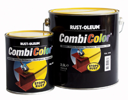 Rust-oleum verf combicolor, hoogglans staalgrijs ral 7001 ( doos a 2 blikken a 2,5l