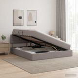 vidaXL Opbergbed met matras en hoofdeinde Taupe 180 x 200 cm fluweel