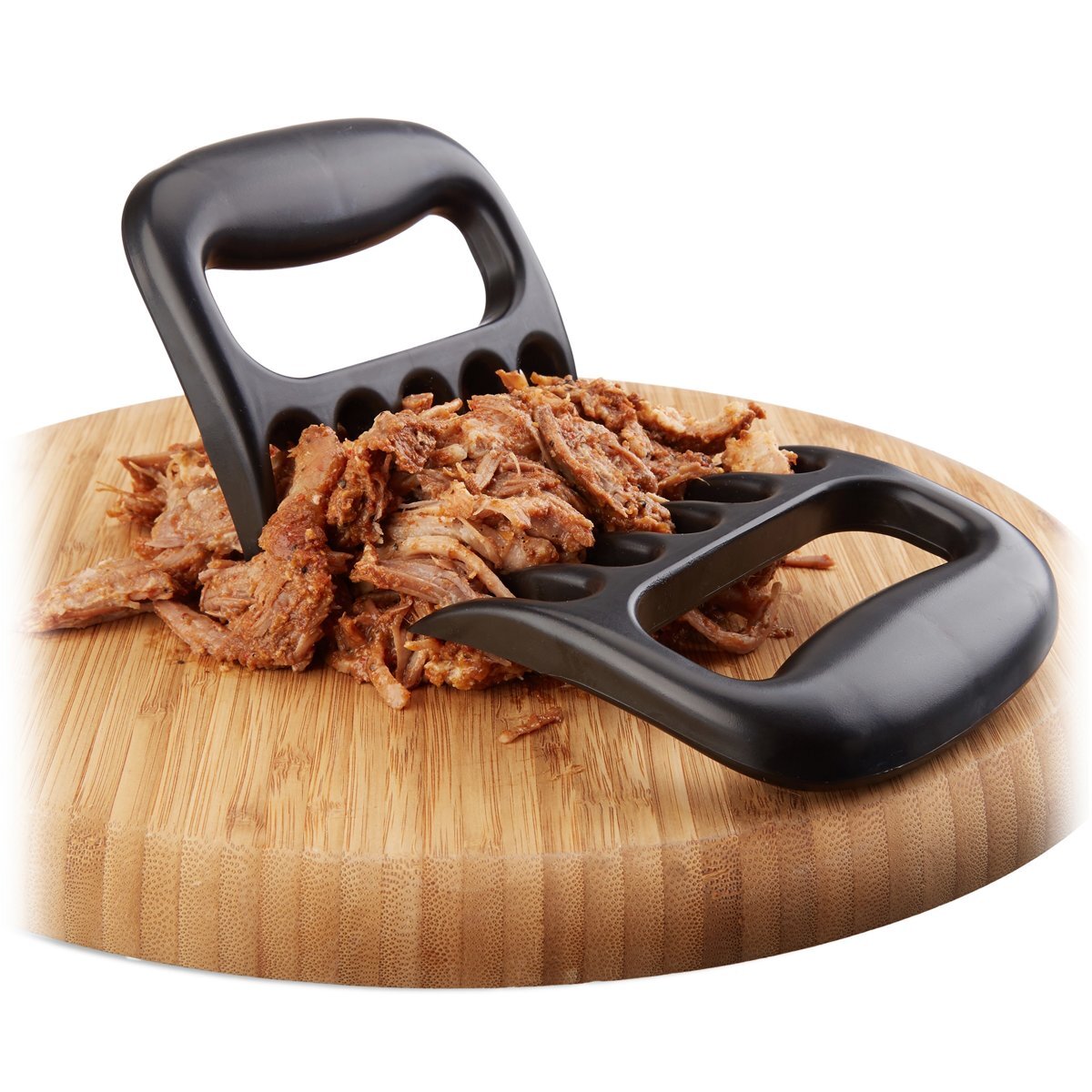 Relaxdays vlees klauwen set van 2 - meat claws voor pulled pork - bbq klauwen - zwart