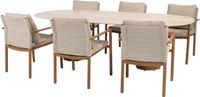 4 Seasons Outdoor Colorado Safina dining tuinset 240x105xH75 cm 7 delig keramiek amber