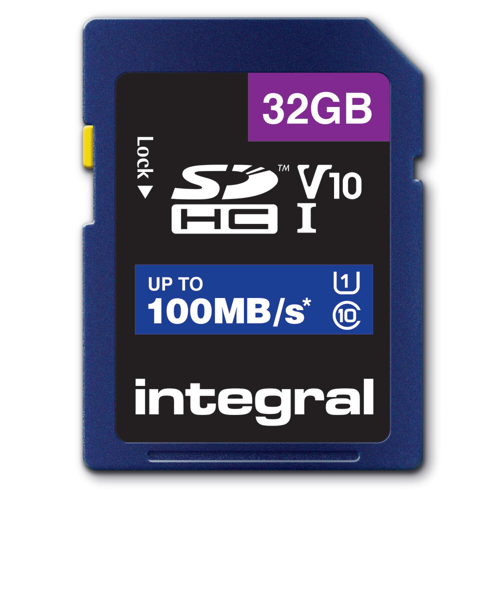 Integral 32GB HIGH SPEED SDHC/XC V10 100MB CLASS 10 UHS-I U1