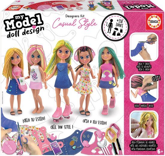 Educa - My Model Doll Design Casual pop, meerkleurig, 18368