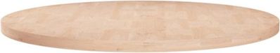 vidaXL Tafelblad rond Ø80x2,5 cm onbehandeld massief eikenhout