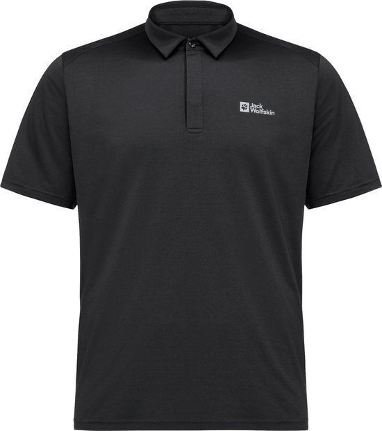Jack Wolfskin Delgami Polo Heren - Zwart - Maat XL