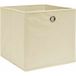 Maison Exclusive - Boîte de rangement 4 pcs crème 32x32x32 cm tissu