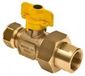 Bonfix Robinet à bille gaz 22 x 1/2 - raccord à compression x raccordement fileté femelle