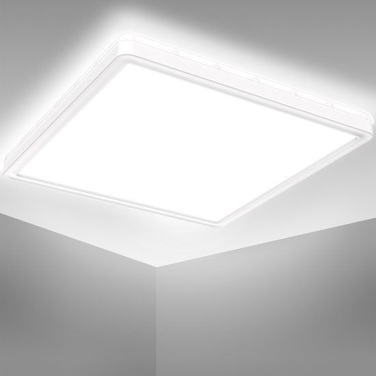 B.K.Licht LED Badkamer Plafonnière - IP44 - 4000K - 18W - 29x29 cm