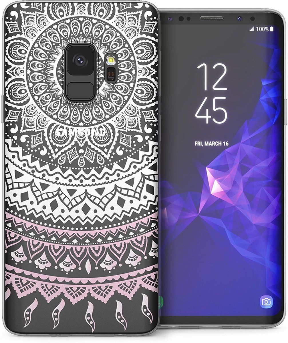 iCall Samsung Galaxy S9 Hoesje Transparant Siliconen TPU Soft Gel Case met Mandala Patroon Dromenvanger - Dreamcatcher Cover