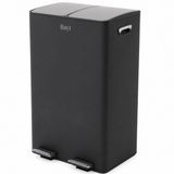 Bayt Prullenbak - 60 Liter Pedal Bin - Black/Silver