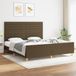 Maison Exclusive - Lit frame without mattress Dark brown 180x200 cm Fabric