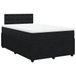 VidaXL Boxspringbed met matras, fluweel, zwart, 120x190 cm