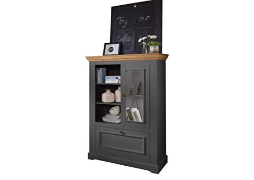 Woodroom Oslo Highboard - Hoge Kast Commode - Hout - Grijs