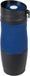 Merkloos / Sans marque Inspirion Gmbh Koffie Thermosbeker/warmhoudbeker - blauw/zwart - 380 ml - isoleerbeker/reisbeker - dubbelwandig - met schroefdop