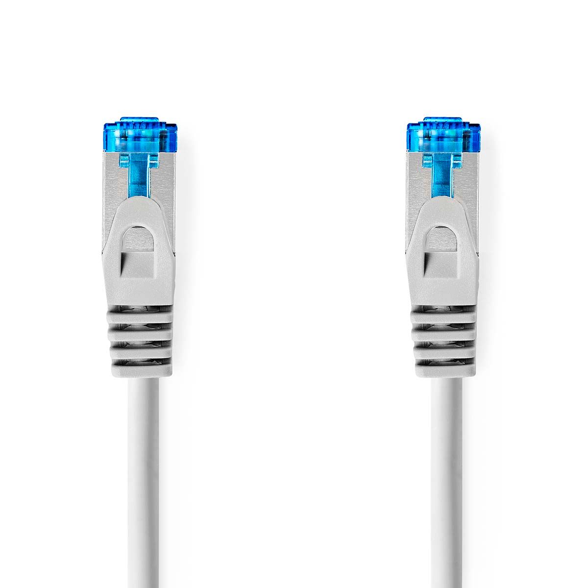 Nedis CAT6a-netwerkkabel - S/FTP - RJ45-stekker - RJ45-stekker - 5,00 m - Snagless - Rond - LSZH - Grijs - Label