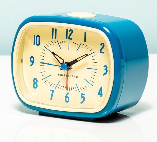 Kikkerland Retro Wekker - Blauw - Classic Alarm Clock - Vintage