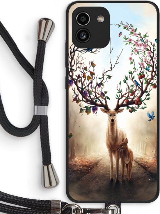 Case Company® - Samsung Galaxy A03 Case with Cord - Seasons Change - Black Cord - Back Cover