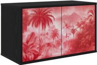 vidaXL Wandgemonteerd TV Kast AACHEN 69 x 33 x 40 cm Zwart Eiken