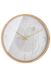 Casablanca XL ronde wandklok - grote hangklok - MDF materiaal met motief - kleur: wit/bruin - voor 1 x AA 1,5 V batterij (niet meegeleverd) - Ø 41,5 cm