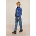River Woods Chemise en flanelle sur mesure à carreaux bleu/blanc