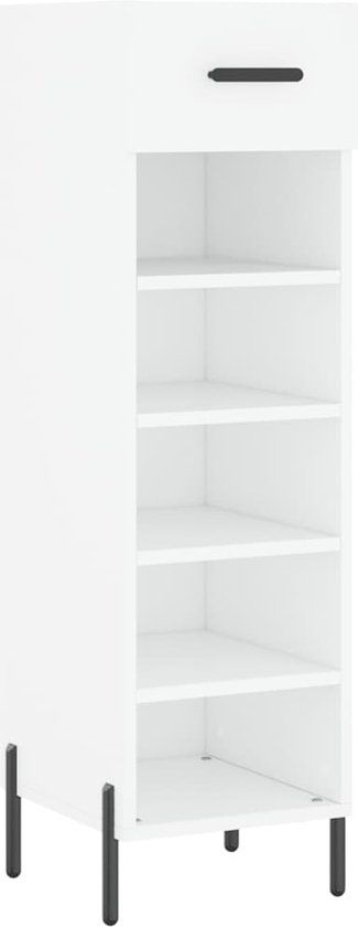 vidaXL Schoenenkast - Hout - Wit