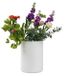 Merkloos Bloemenvaas Neville - mat wit - glas - 18 x 25 cm - Cilinder vorm