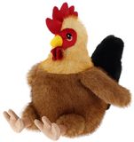 Keel Toys Keeleco kip knuffel - 20 cm - bruin