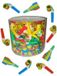 Merkloos / Sans marque Partyxplosion B.V. Roltongen toeters - box 300x stuks - Kinder verjaardag blaas toetertjes - papier
