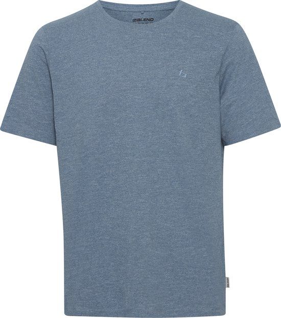 Blend BHWilton melange tee Heren T-shirt - Maat L - Bluestone