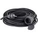 as - Schwabe Gummi-Verlängerungsleitung, 10m H05RR-F 3G1,5 Kabel mit Schutzkontaktstecker und Schutzkontaktkupplung inkl. Schutzkappe, Verlängerungskabel 230V, 16A, IP44, Schwarz, 60310