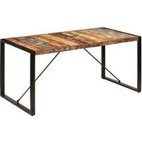 vidaXL Eettafel 160x80x75 cm massief gerecycled hout