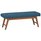 Amazon Basics Voetenbank, modern, gewatteerd, met knopen, 112 cm breed, marineblauw