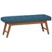 Amazon Basics Voetenbank, modern, gewatteerd, met knopen, 112 cm breed, marineblauw