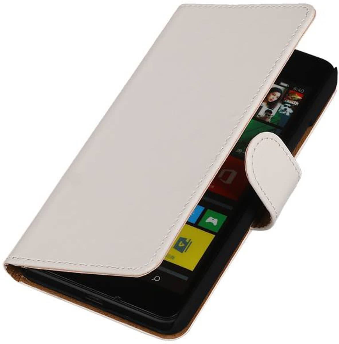 Best Cases Effen Wit Microsoft Lumia 640 - Book Case Wallet Cover Hoesje