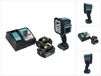 Makita DML 812 RG Snoerloze LED handlamp 18 V 1250 lm + 2x oplaadbare accu 6.0 Ah + lader