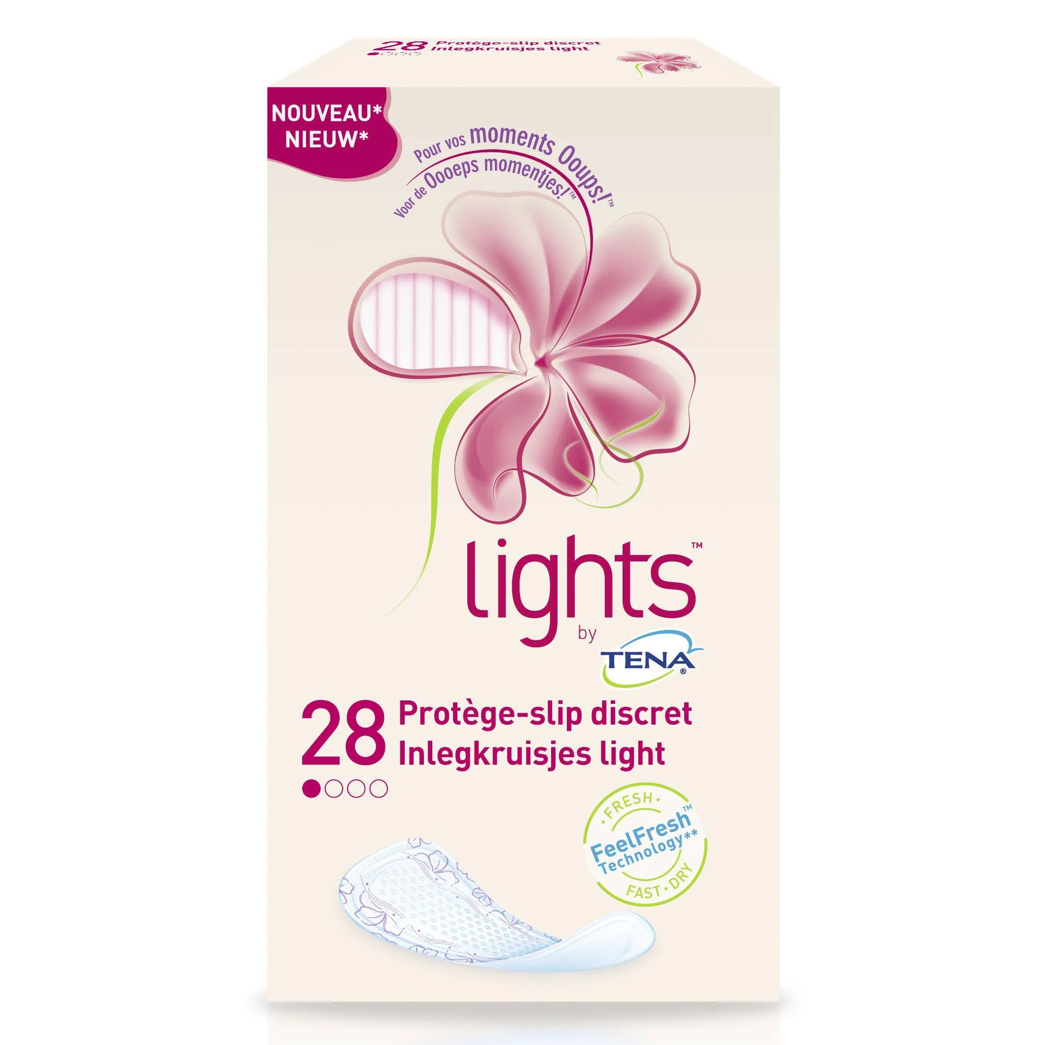 TENA Lights Inlegkruisjes Light Gevoelige Huid
