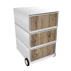 Paper Flow Paperflow easybox mobiele ladenblok met 3 lades 642x390x436mm timber - 3660141952599