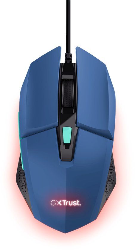 Trust GXT 109B Felox - Gaming Muis - Bedraad - 6400 DPI - RGB Verlichting - Blauw