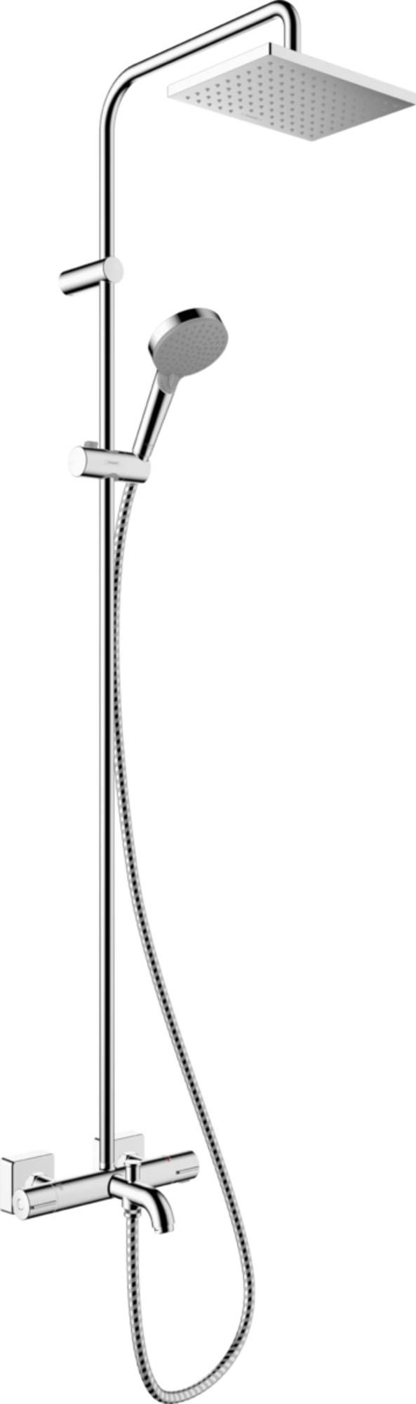Hansgrohe Doucheset Showerpipe 230 met badthermostaat, EcoSmart, chroom - 4059625314784