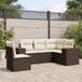 Maison Exclusive - Ensemble de jardin pour le jardin, composé de 5 pièces avec coussins, marron, en polyrotin