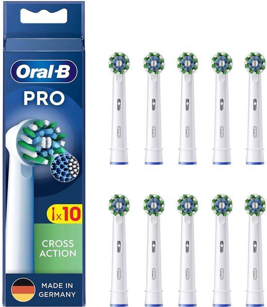 Oral-B PRO Cross Action Opzetborstels Wit | 10 stuks