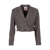 Freebird Cropped Blazer - Grijs