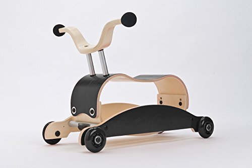 Wishbonebike Wishbone Mini FLIP Mix, Match 3-in-1 in de kleur Top zwart, basis zwart, wielen zwart