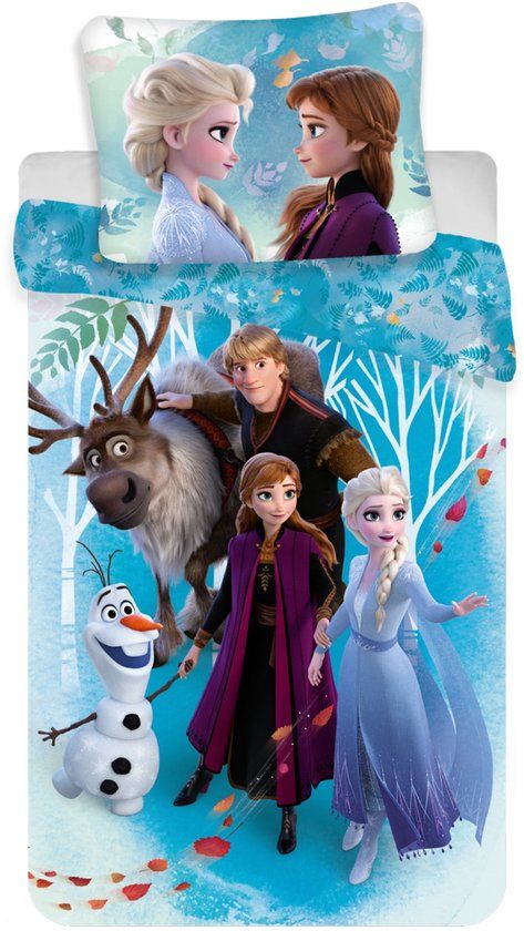 4KidsOnly Frozen Dekbedovertrek Family - Eenpersoons - 140 x 200 cm - Katoen