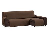 Martina Home Diamond chaise longue, gevoerd, universeel, bruin, 240 cm